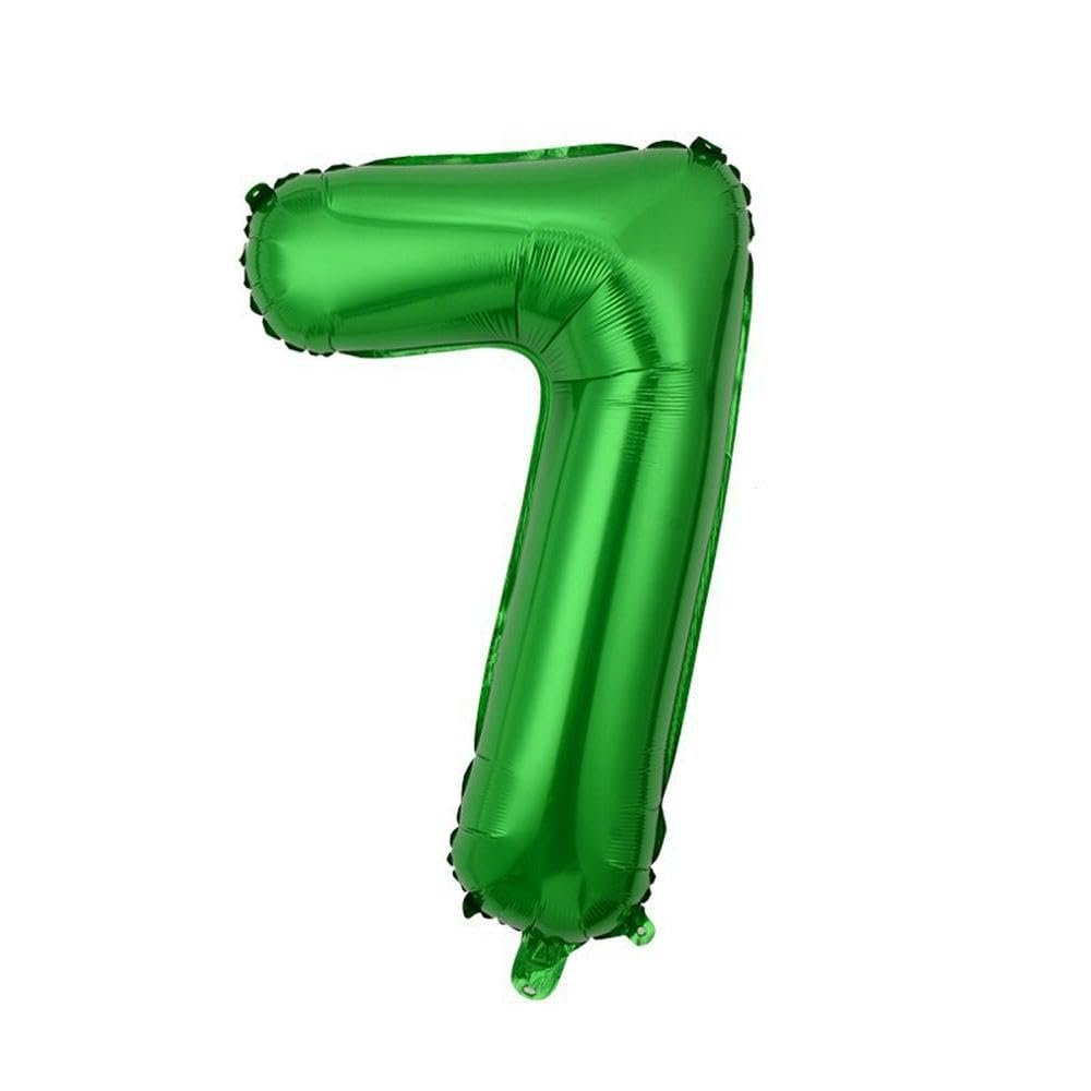 40cm Number Balloon Decoration Birthday Party Aluminum Foil Balloon Layout - Green Number 7
