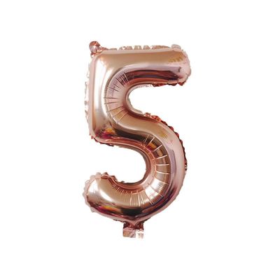 40cm Number Balloon Decoration - Rose Gold 5