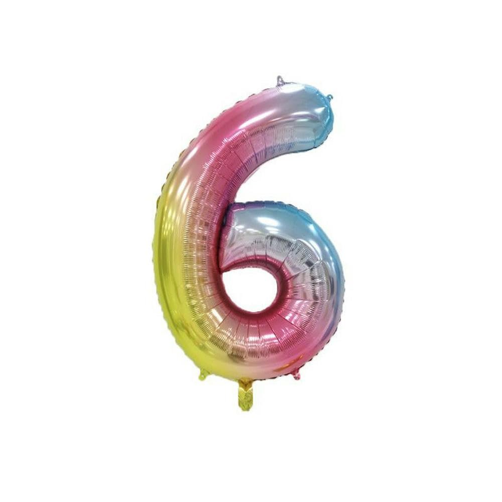 40cm Number Balloon Decoration for Birthday Party - Number 6