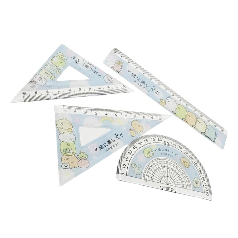 YIXANNX 4-Piece Cartoon Ruler Set