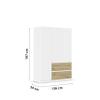 Rauch Möbel Costa Wardrobe, White, 136 cm Wide view 3