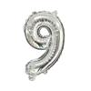 40cm Number Balloon Decoration Silver 9 view 1