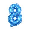 40cm Number Balloon Decoration Blue with White Stars - Number 8 view 1