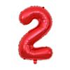 40cm Number Balloon Decoration - Red Number 2 view 1