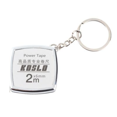 Mini Tape Measure with Keychain, 2 m Retractable Steel Tape
