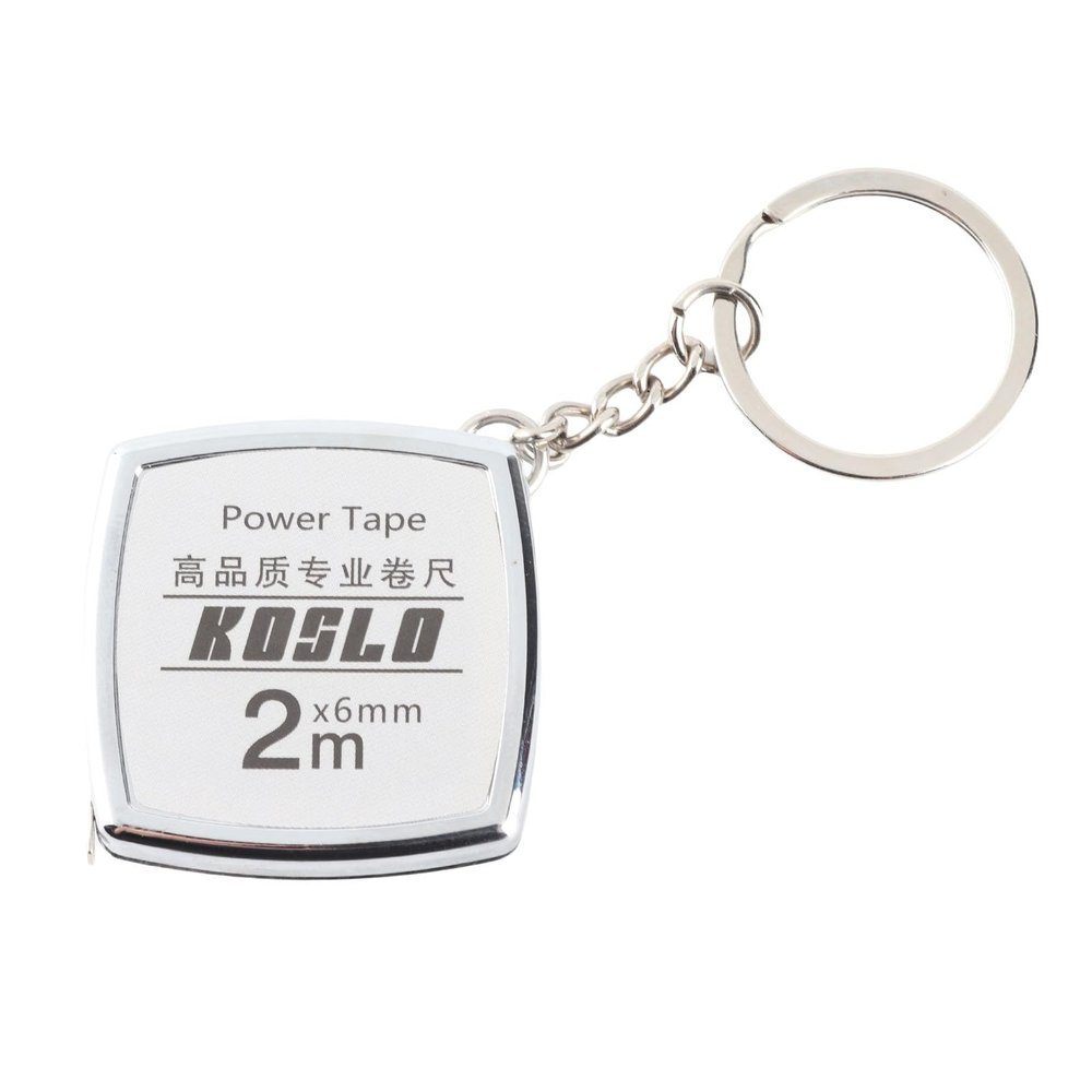 Mini Tape Measure with Keychain, 2 m Retractable Steel Tape