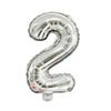40cm Number Balloon Decoration Silver - Number 2 view 1