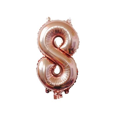 40cm Number Balloon Decoration Rose Gold 8