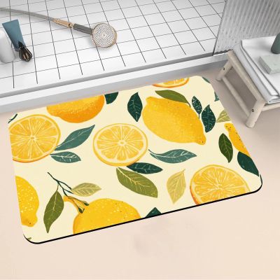 Lemon Bathroom Bath Mat, Non-Slip, 16 x 24 in