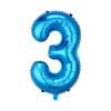 40cm Number Balloon Decoration Blue - Number 3 view 1