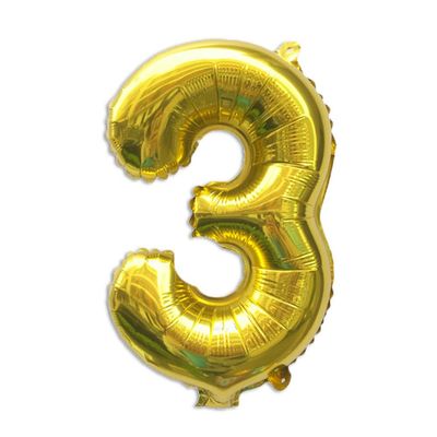 40cm Number Balloon Decoration Gold 3