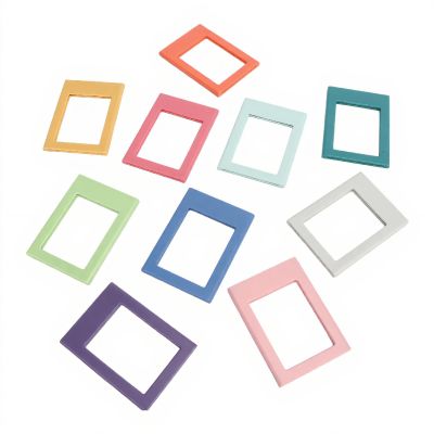 XUMIUZIY Adhesive-Free Refrigerator Magnet Picture Frames, 7.6 cm, 10-Pack, Lightweight Magnetic Frames for Dishwashers