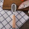 Fish Scaling Tool - Stainless Steel Scraper with Wooden Handle view 3