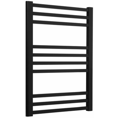 Matte Black Bathroom Towel Radiator 677 x 500 mm, Hydronic, 301 W