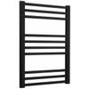 Matte Black Bathroom Towel Radiator 677 x 500 mm, Hydronic, 301 W view 1
