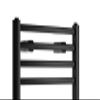 Matte Black Bathroom Towel Radiator 677 x 500 mm, Hydronic, 301 W view 2