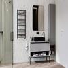 Matte Black Bathroom Towel Radiator 677 x 500 mm, Hydronic, 301 W view 3