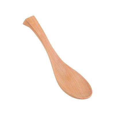 Natural Wooden Rice Spoon with Non-Slip Grip