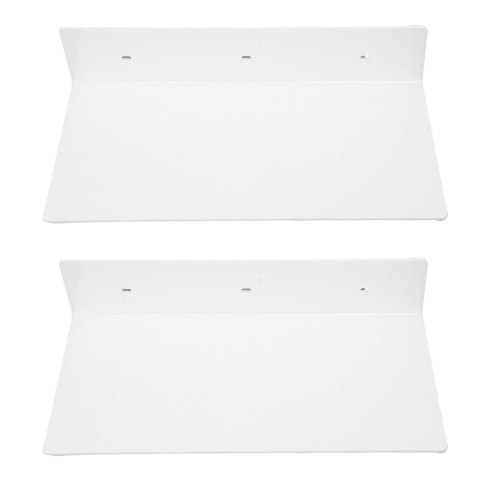 RASTKY Floating Acrylic Wall Shelves, Clear/White