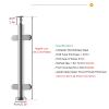 Glass Railing Post Clamp System, Light Gray, H110 cm view 3