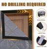 FOELANNE Magnetic Thermal Door Curtain, Oxford Fabric, Cotton-Filled, Heat-Insulating, Black, W190 × H260 cm view 4