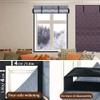 FOELANNE Magnetic Thermal Door Curtain, Thermal-Insulated Oxford Fabric Window and Door Curtain, Multicolor, 80×200 cm × 80×300 cm (Gray, W180 × H140 cm) view 3