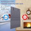 FOELANNE Magnetic Thermal Door Curtain, Thermal-Insulated Oxford Fabric Window and Door Curtain, Multicolor, 80×200 cm × 80×300 cm (Gray, W180 × H140 cm) view 4