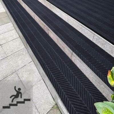 Auen Anti-Slip Stair Mat, Dark Gray, 25 x 180 cm