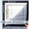 FOELANNE Magnetic Thermal Curtain, Oxford Cotton Door and Window Curtain, Multicolor, Black, W200 × H120 cm view 2