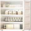 Slim Rolling Storage Cabinet with Doors and Wheels, Vertical, Space-Saving Multi-Purpose Cart view 1