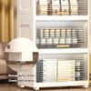 Slim Rolling Storage Cabinet with Doors and Wheels, Vertical, Space-Saving Multi-Purpose Cart view 3