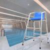 High Lifeguard Chairs for Swimming Pools, Sturdy Outdoor Seating with Holes and Hooks view 1