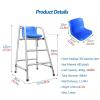 High Lifeguard Chairs for Swimming Pools, Sturdy Outdoor Seating with Holes and Hooks view 2