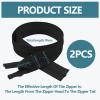 2-Pack Plastic Zippers, Double Slider #5 Two-Way Separating Zippers for DIY Projects view 3