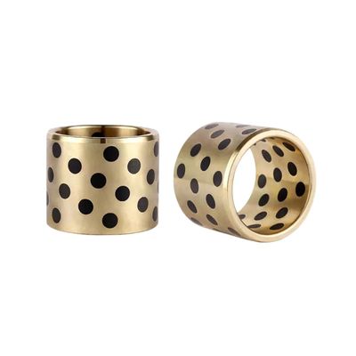 Graphite Copper Bushings, 1 Pc., 32 mm ID, Oil-Free Self-Lubricating Graphite Brass Bearing Sleeve, 42 mm OD, 10–100 mm Height, JDB Bearing Bushing (32 x 40 x 32 mm)