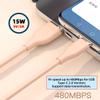 cablecc USB 2.0 USB-A to USB-C 15W Liquid Silicone Ultra-Soft Power/Data Cable, Pink, 2 m view 4