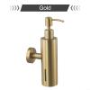 Gdfnmogo Stainless Steel Wall-Mounted Soap Dispenser, 250 mL, for Bathroom and Kitchen, Rust-Resistant Space-Saving Design (Gold) view 3