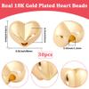 Beebeecraft 1 Box 30Pcs 18K Gold-Plated Heart Beads view 2