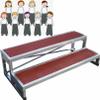 Foldable Metal Choir Riser, Red, Slip-Resistant view 1