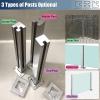60 cm Glass Balcony Railing System with Gray Post view 3