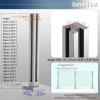 60 cm Glass Balcony Railing System with Gray Post view 4
