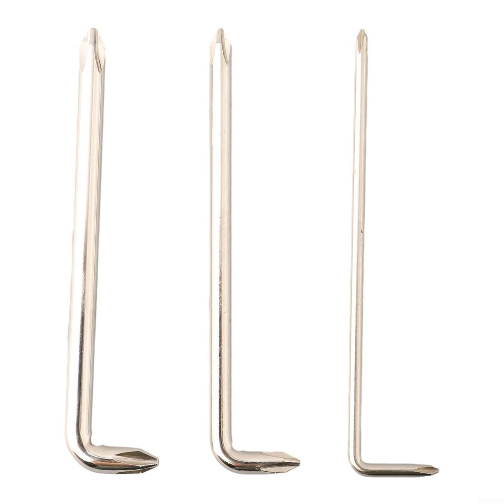 L-Screwdriver for Tight Spaces and Short Distances, Elbow-Bend Short Arm Tool, Compatible with Various Bits (3-Piece Set)