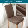 OBASDFD Stretch Chair Covers, Polyester-Spandex, for Parsons Chairs, Universal Fit, Dining Room, Motel, Resort, Commercial Use, 2 Pieces, Dark Gray, 8 Pieces view 3