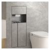 JYHHCYS Recessed Toilet Paper Holder, Trash Bin & Toilet Brush Cabinet view 1