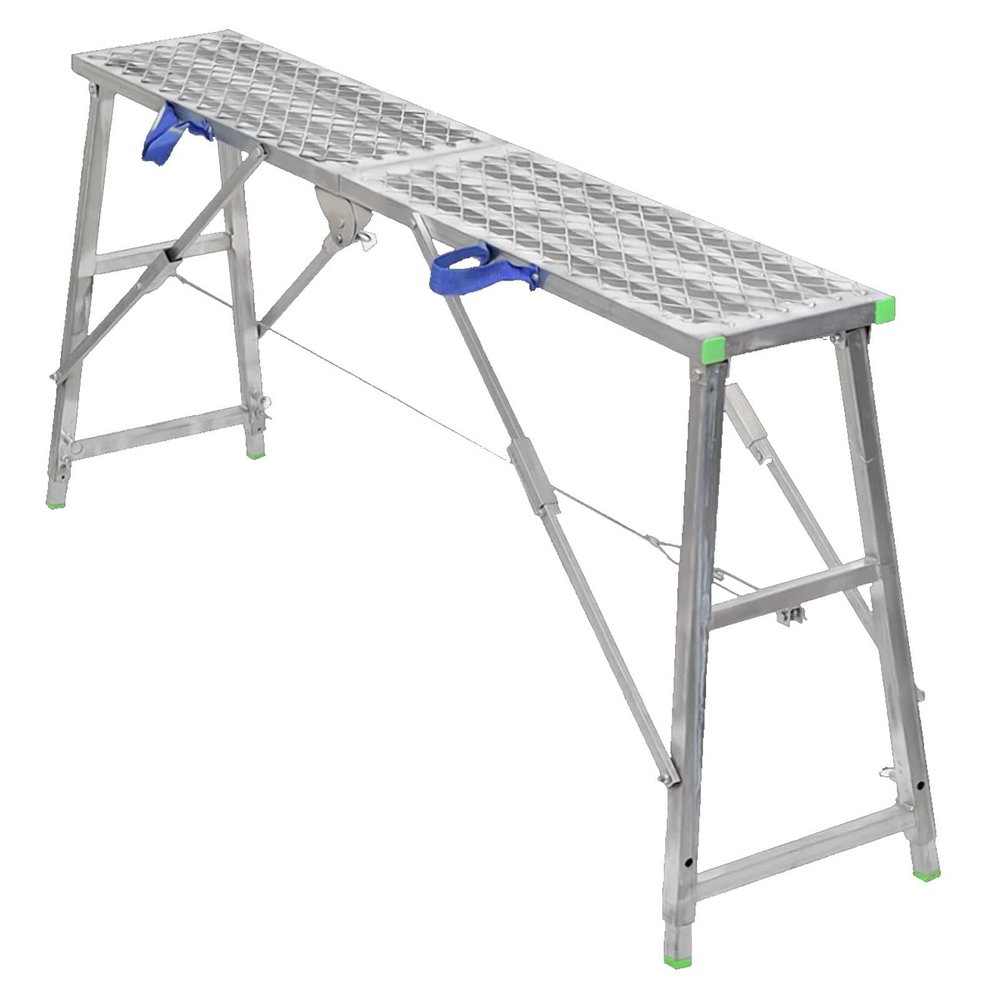 LMMIAOZ Multipurpose Folding Scaffold, Work Platform, Tower Ladder, Stool and Bench, Height-Adjustable, Galvanized Steel