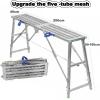 LMMIAOZ Multipurpose Folding Scaffold, Work Platform, Tower Ladder, Stool and Bench, Height-Adjustable, Galvanized Steel view 2