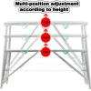 LMMIAOZ Multipurpose Folding Scaffold, Work Platform, Tower Ladder, Stool and Bench, Height-Adjustable, Galvanized Steel view 3