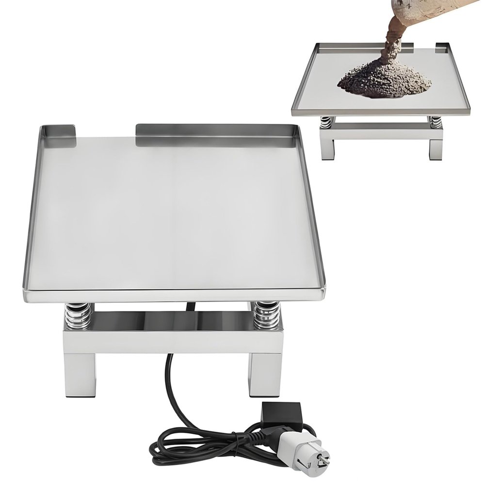 HuanSebesity Stainless Steel Concrete Vibrating Table, 35 × 35 cm