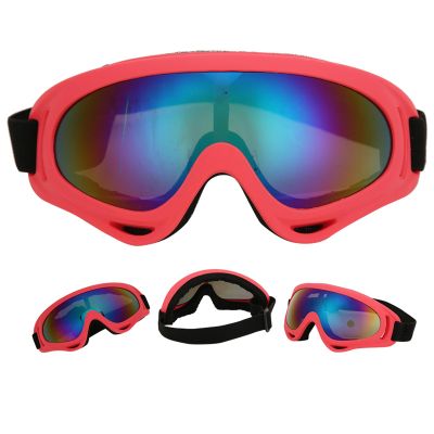 RASTKY Motorcycle Goggles, Comfortable, Lightweight, for Adults, Cycling, Skiing, and Climbing, PC, Colored Lens with Red Frame