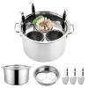 Stainless Steel Spaghetti Pot with Strainer Insert view 1